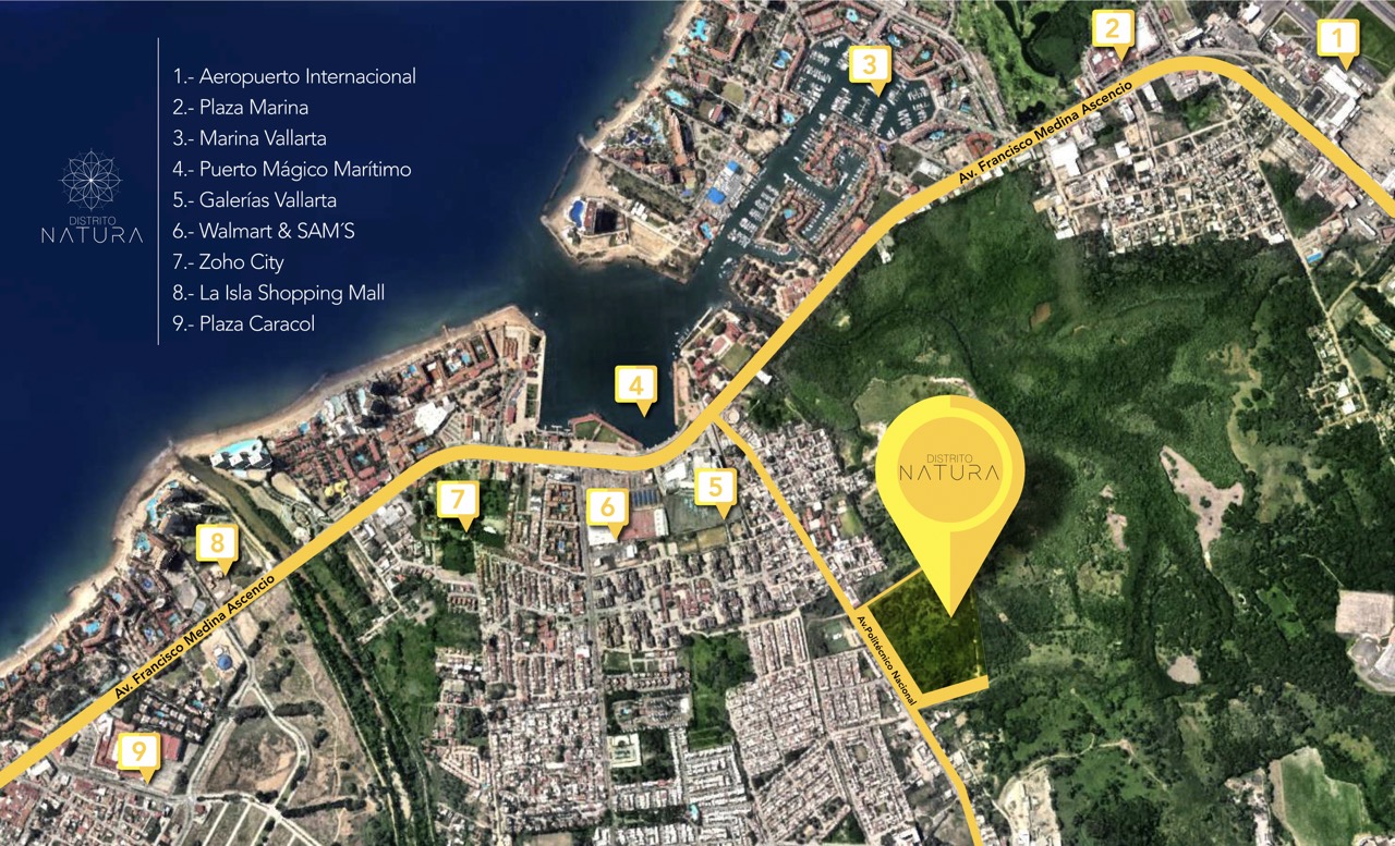 Ubicacion de Departamentos Litora Puerto Vallarta